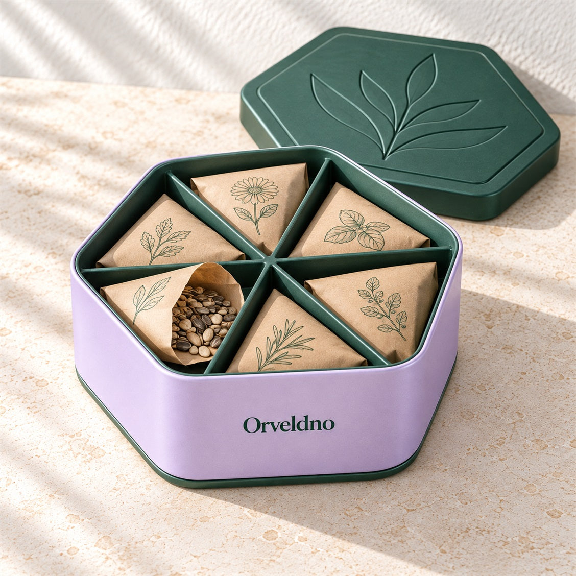 Orveldno Garden Seed Storage Tin - main product view
